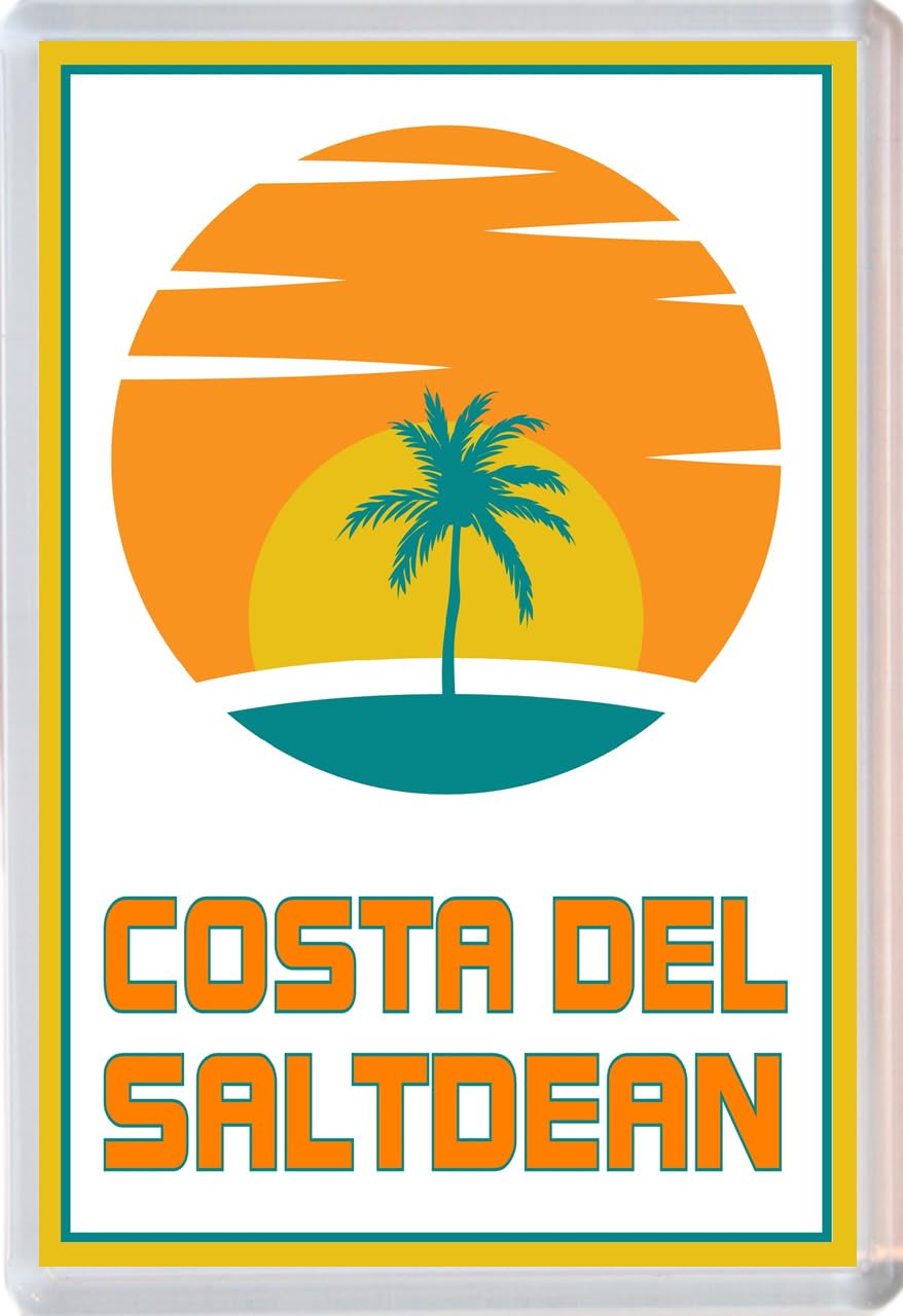 Baked Bean Store Multicolor Costa Del Saltdean - Jumbo Fridge Magnet 96 X 67Mm