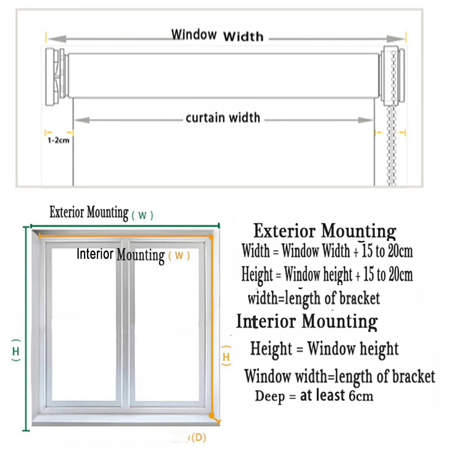 Tenda oscurante per finestra, tenda a rullo per bagno e camera da letto, facile da montare, decorazione per la casa, tenda a rullo per porte e porte (95 x 200 cm, stile)