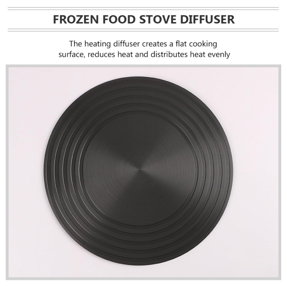 Difusor Negro Redondo para Gas de 28cm Calor Estufa de Aluminio