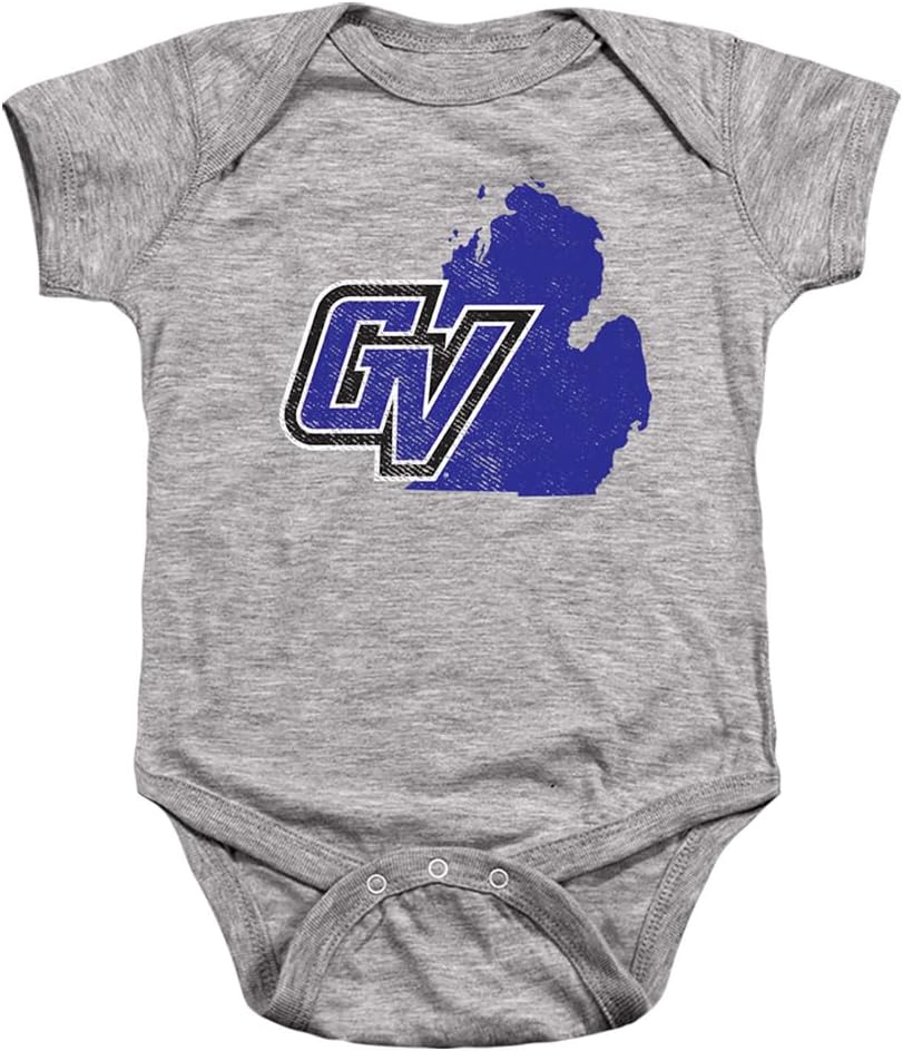 Grand Valley State University Official State Shape Unisex Infant Snap Suit for Baby
