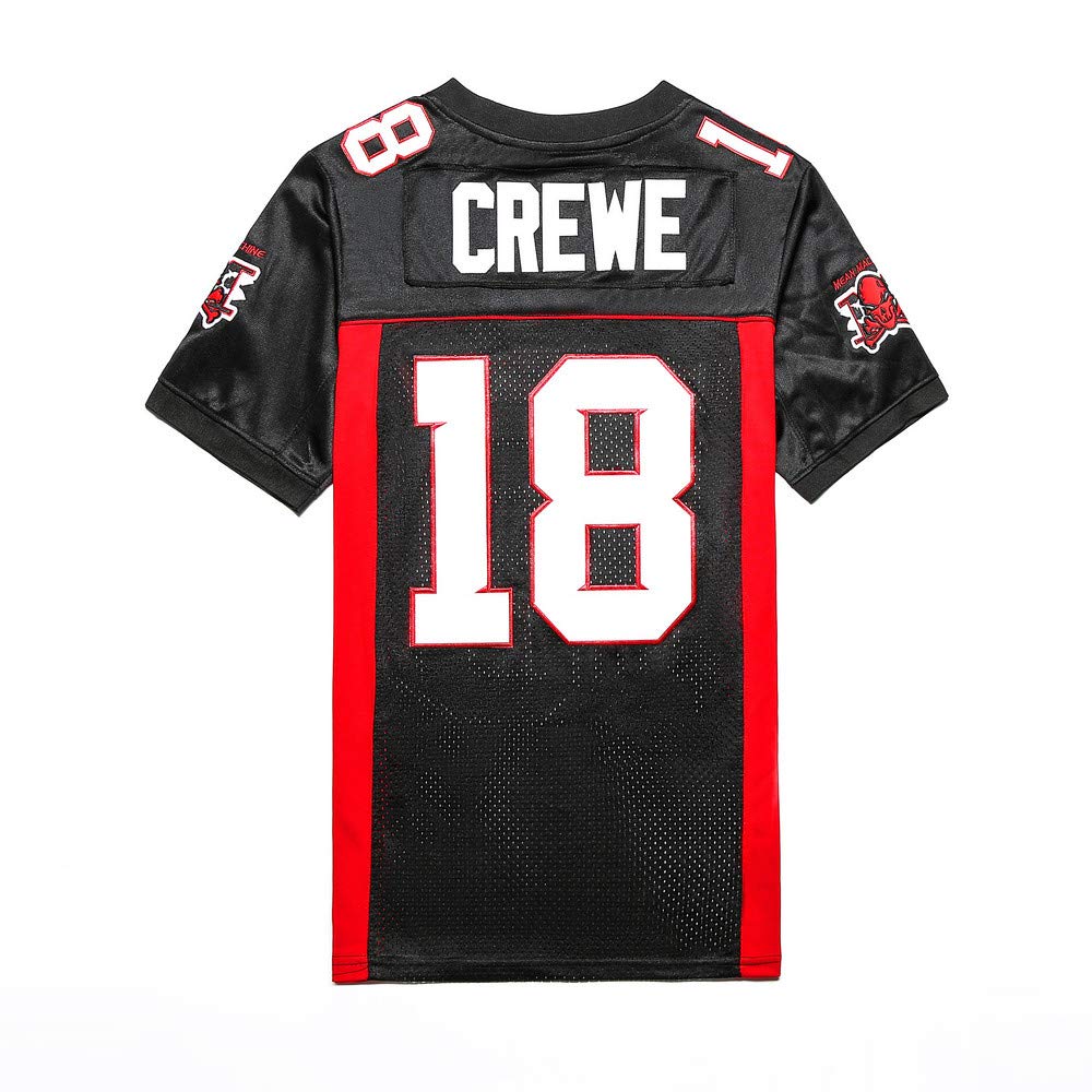 AIFFEE Men's #18 Crewe Football Jersey Black Color Stitched Size S-3XL (L)