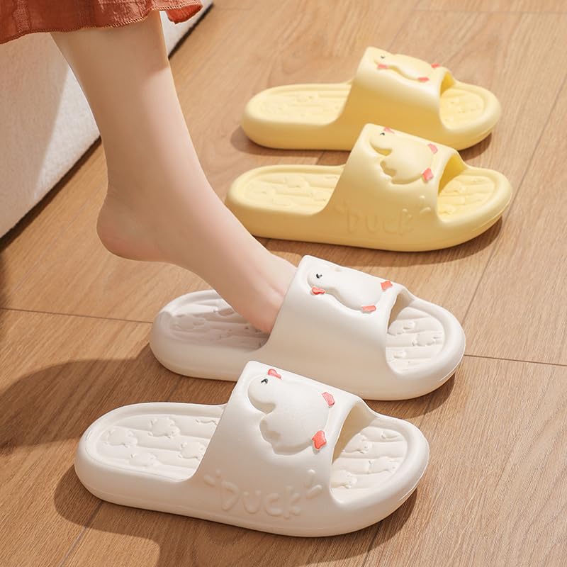 Loizziuy Duck Sandals Summer Cute Animal Sandals Fashion Flat Transparent Indoor Outdoor Wear Non-slip Beach Slippers3