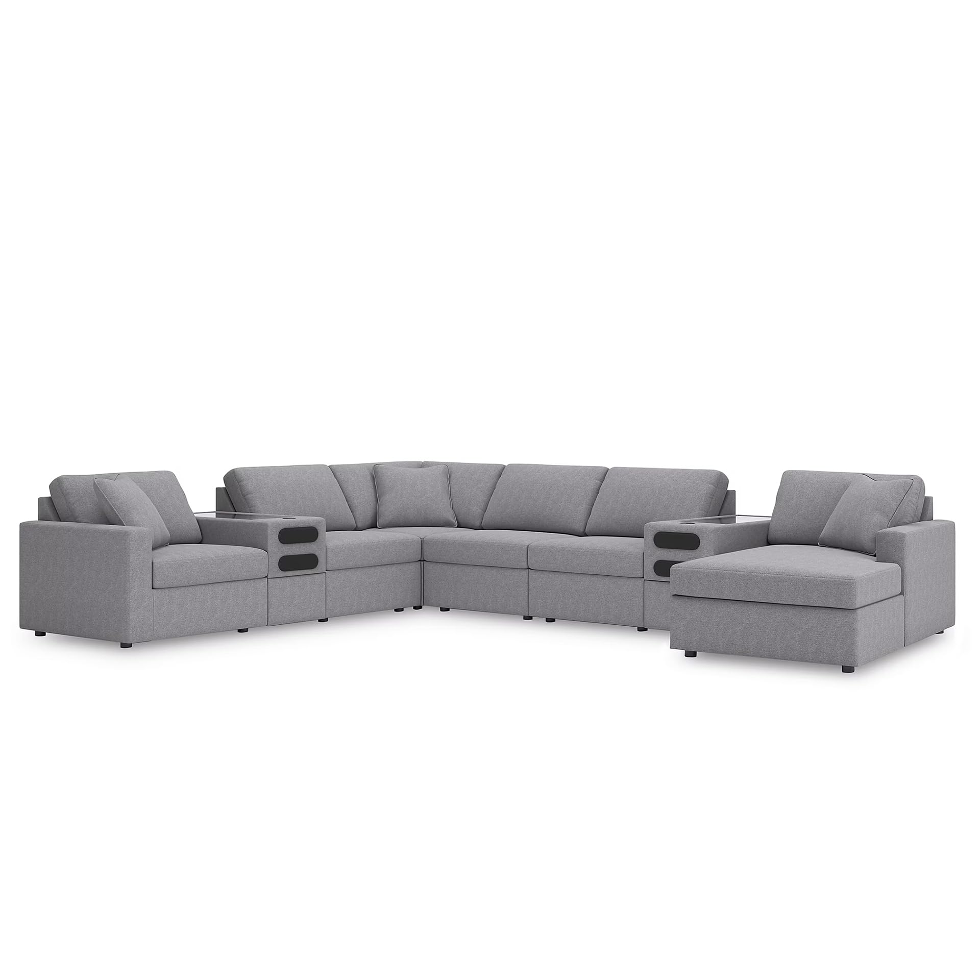 Signature Design by Ashley 8-Piece Modular Sectional with Chaise, Granite