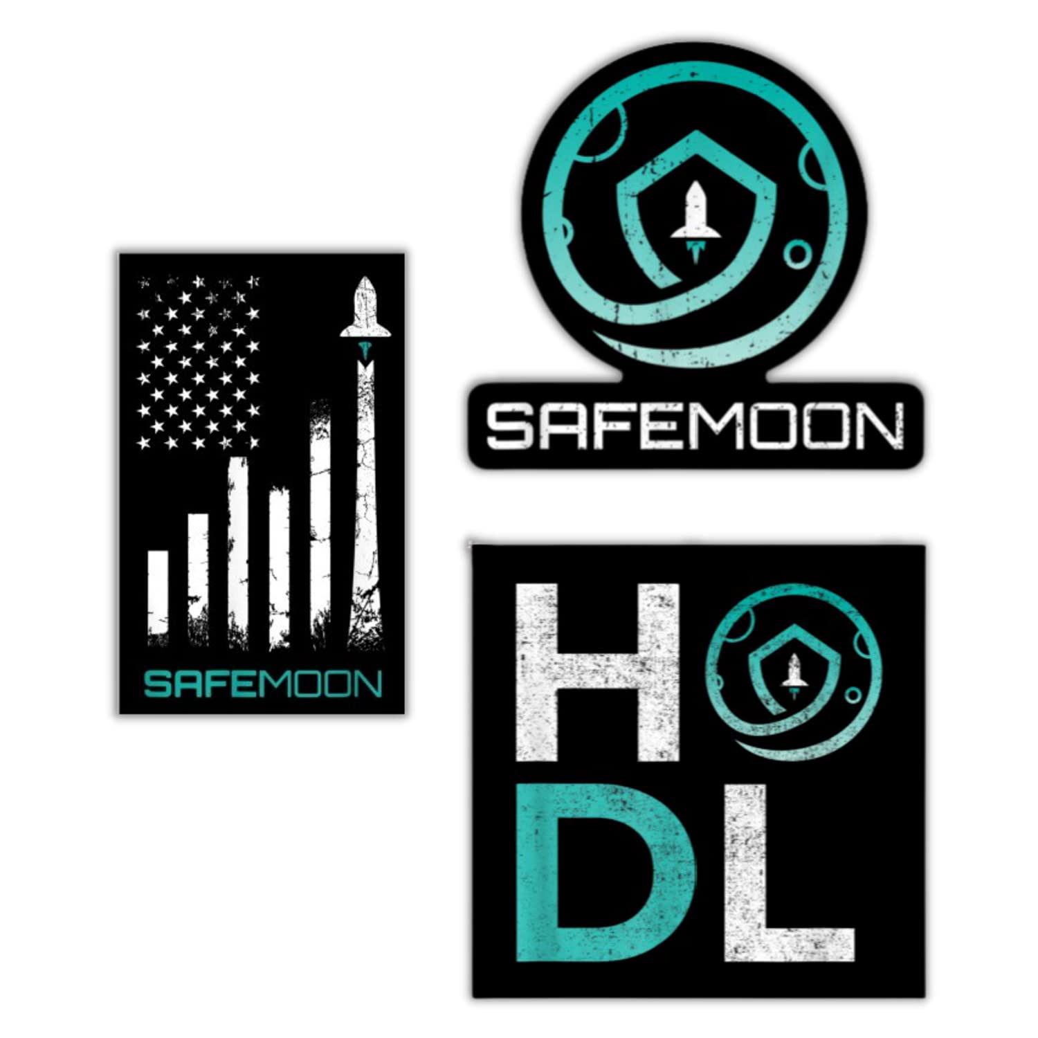 Safemoon Cryptocurrency Stickers (3 Pack) | for Fans of Dogecoin, Crypto,  Bitcoin, Ethereum, Cardano, Safemoon Shirt | Stickers for Adults | Stickers  for Teens | Laptop Stickers | Waterproof Stickers : Amazon.sg: Electronics