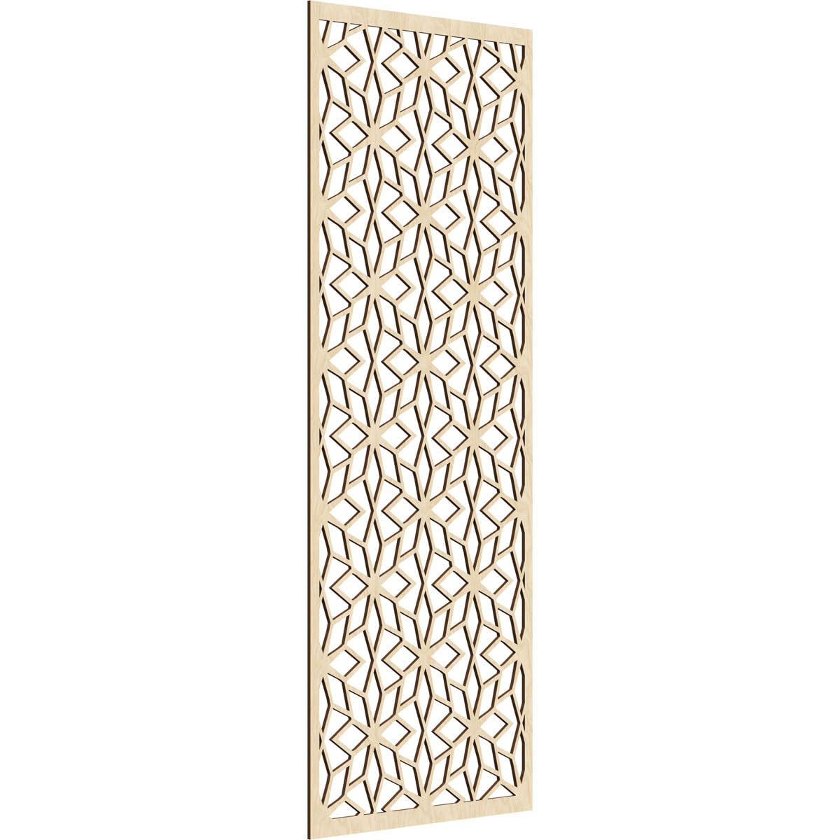29 3/8"W x 74 3/8"H x 1/4"T Lake Decorative Fretwork Wood Wall Panels, Birch