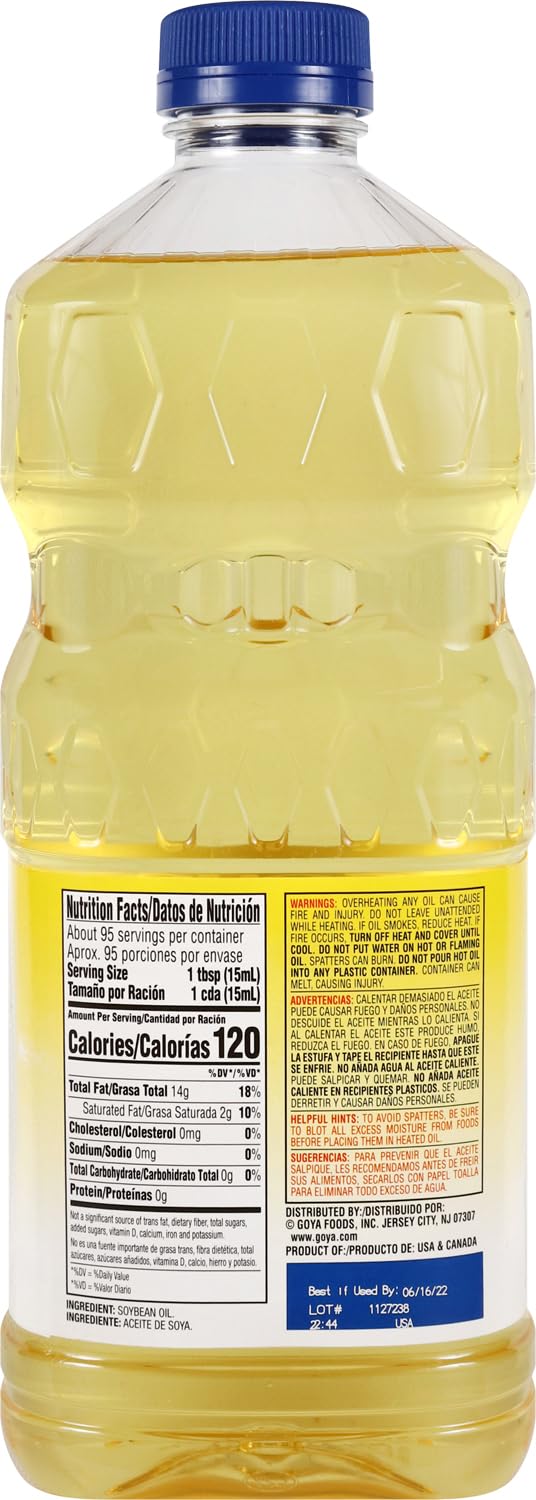 Vegetable Oil Bottle Sizes