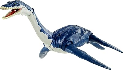 Jurassic World Toys Plesiosaurus Savage Strike Dinosaur Action Figure, Smaller Size, Attack Move Iconic to Species, Movable Arms & Legs, Great Gift for Ages 4 Years Old & Up