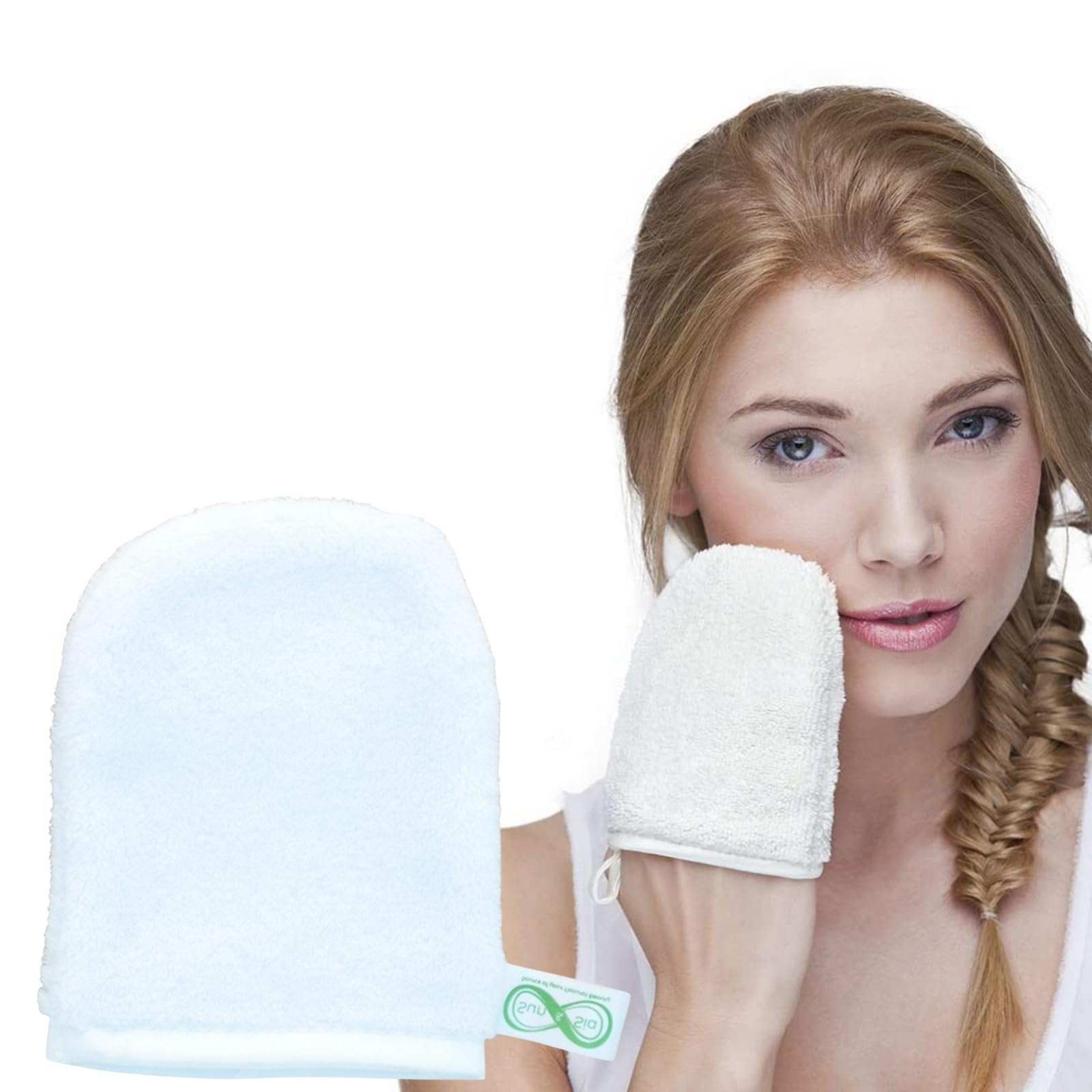 Ultraweicher, hypoallergener Mikrofaser-Make-up-Entferner-Handschuh – wiederverwendbares Make-up-Entferner-Handtuch ohne Chemikalien – kein Abfall – alle Hauttypen – Sun & Sia Kosmetik
