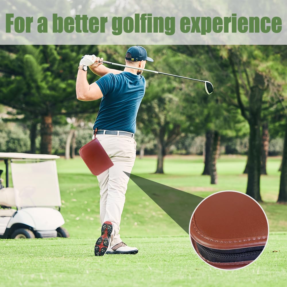 MiOYOOW Kit di Attrezzi da Golf, Borsa in PU per Golf con Gadget Durevoli e Impermeabile, Accessori da Golf Multifunzionale e Portatili per Uomini e Donne