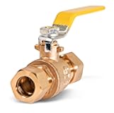 Midline Valve 822M234 Full Port Ball Valve; 1/2 in. Compression Connections; Forged Brass