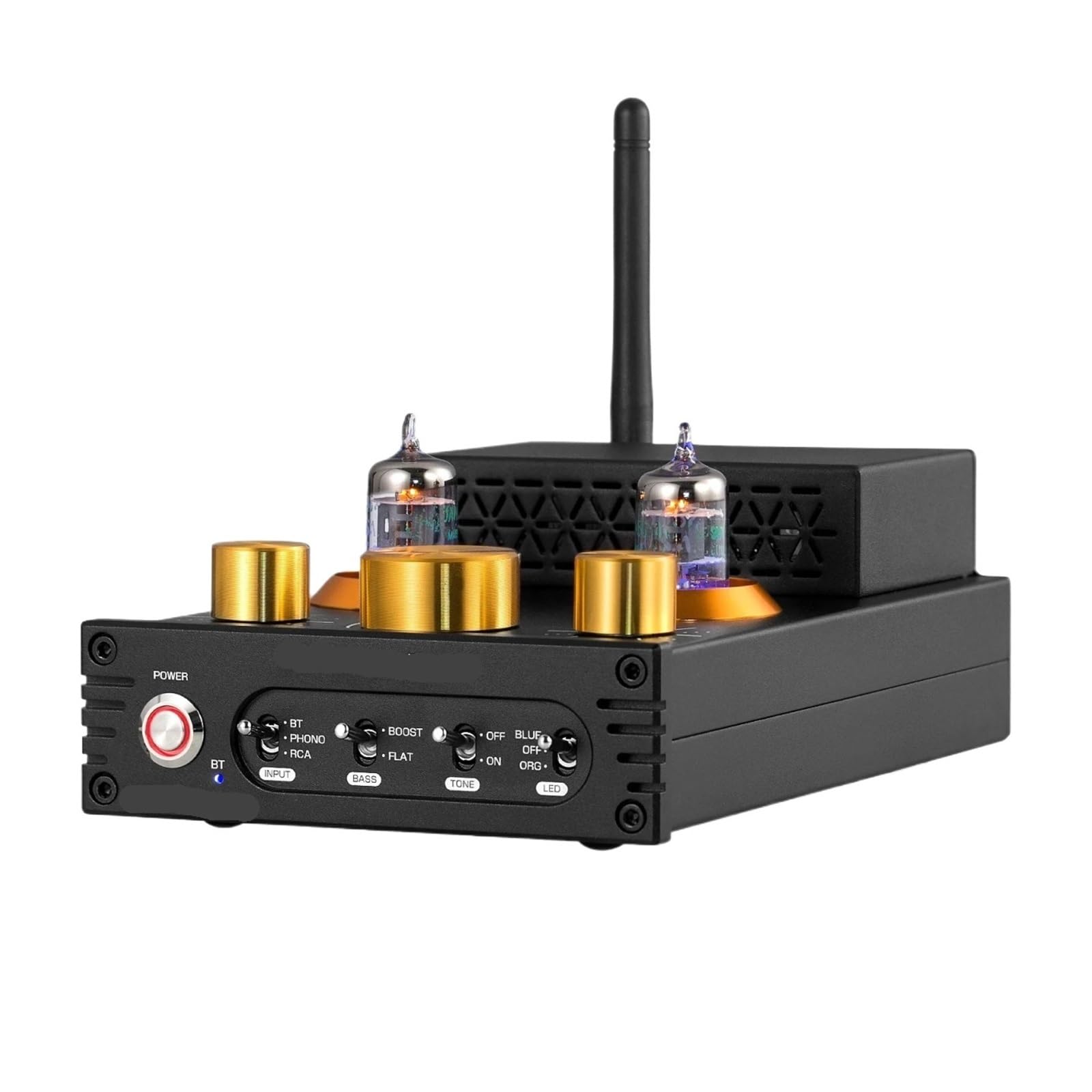 X1 HiFi GE5654 Tube Amplifier 5.0 Receiver MM Phono Amplifier Turntable Power Amplifier X-HD 160W*2
