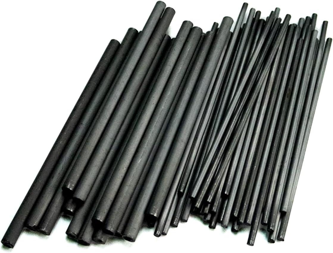 High-Purity Silicon Carbide Ceramic Rods - 2pcs Solid SiC Bars for High-Temperature Applications(5.3mmx138mm)