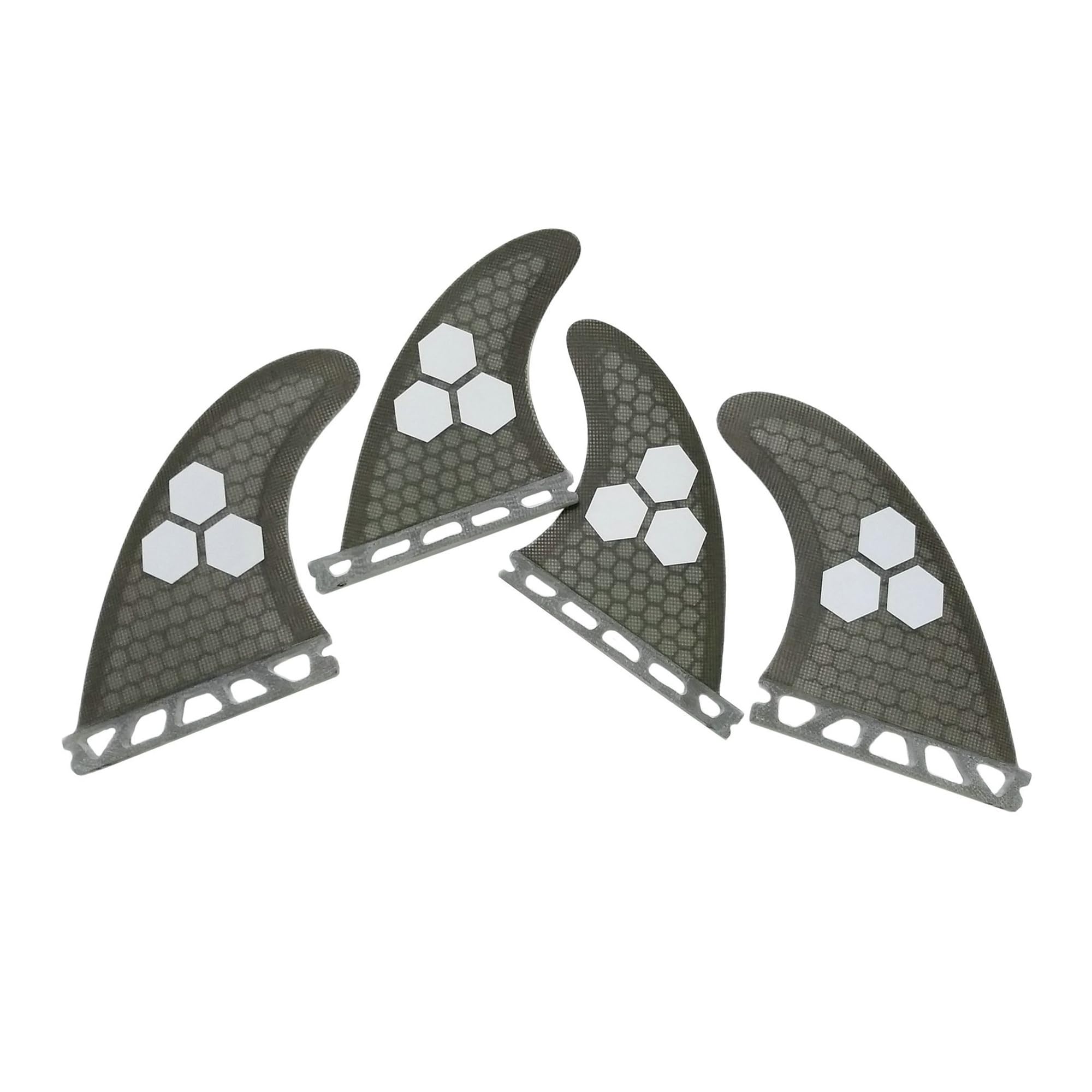 Juego de quillas cuádruples con Base pestaña única, Fibra Vidrio for Tabla Surf, Honeycomb G5 GX 4 Piezas