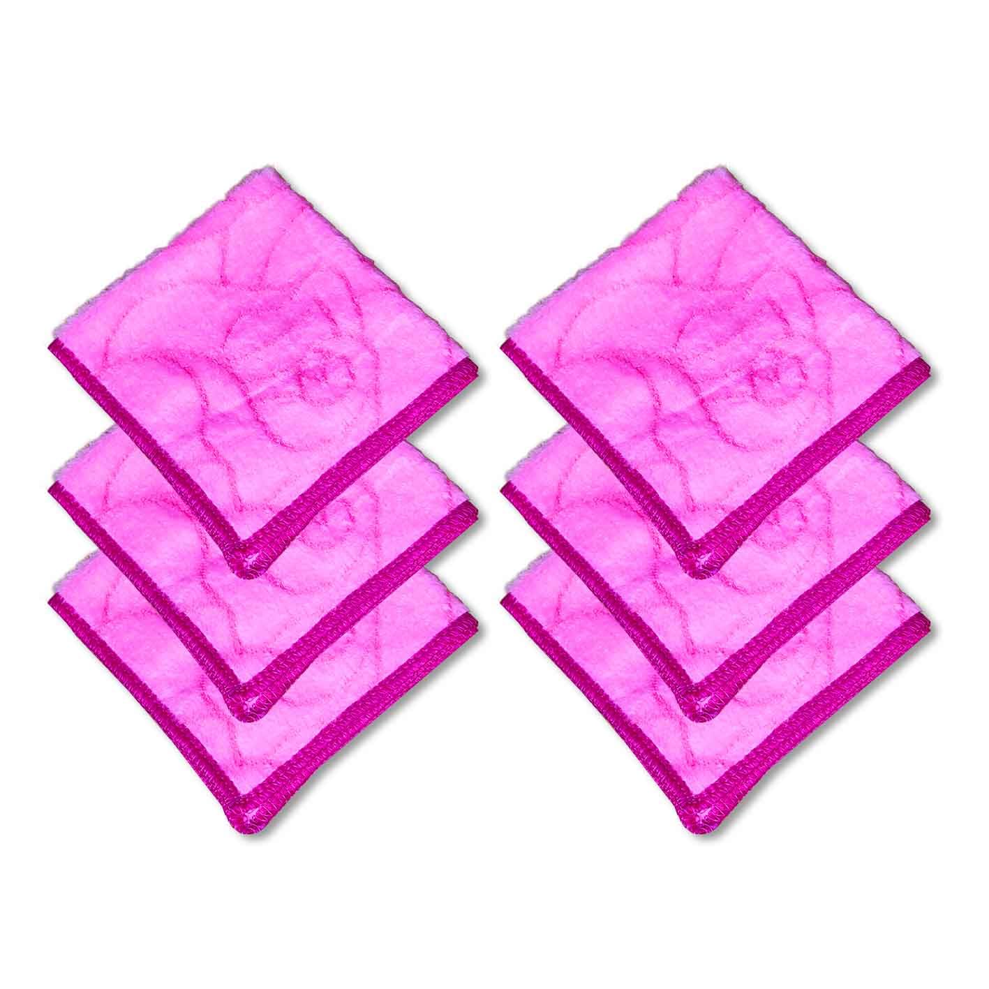 bigwheels Women's/Girl's Soft Cotton (Size:24x25 Cm) Multi-Purpose Towel (Pack of 6) [Pink] Handkerchief-picture-20