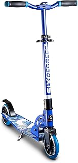 SIX DEGREES Patinete Junior de aluminio con mecanismo plegable y soporte, 145 mm, altura regulable, certificado GS