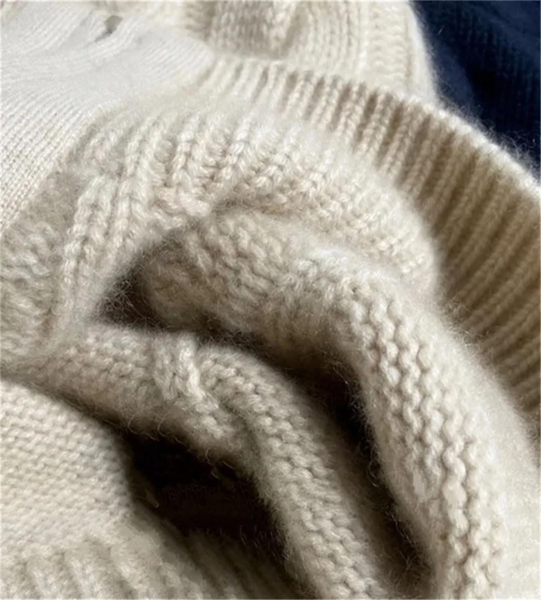 Cardigan Tricoté en Cachemire À Col Roulé pour Femme, Pull en Laine Ample, Grande Taille, Haut De Veste