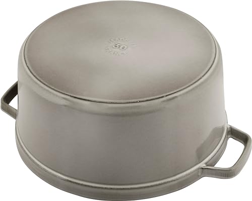 Gusseisen Bräter Staub Cocotte rund 30 cm mit 8,35 Litern Fassungsvermögen