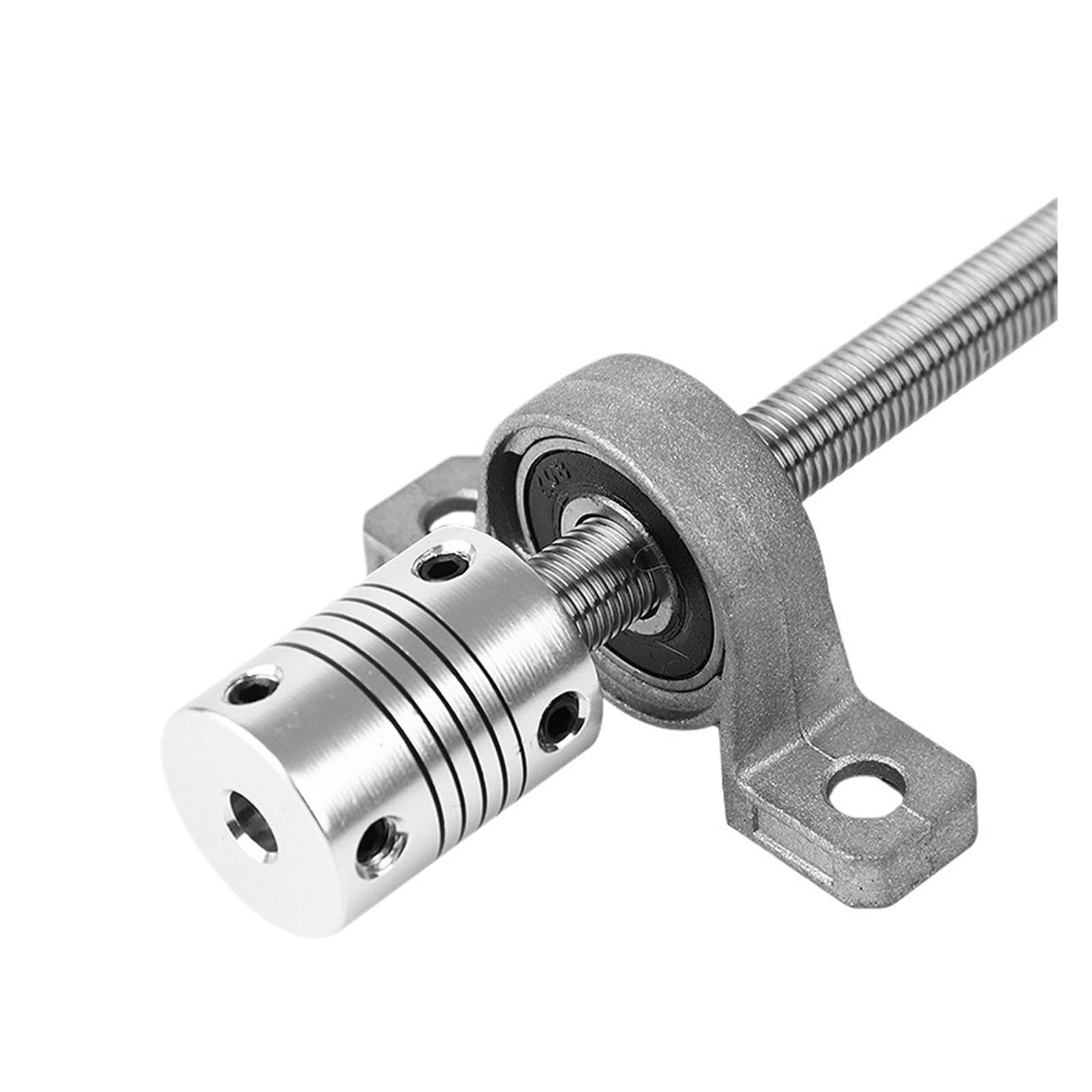 Metal Ball Screw nut end Processing T12 Lead Screw Set Lead 4mm 100mm-600mm+Brass Nut+Coupling+2pcs KP001 Support Block(300mm)