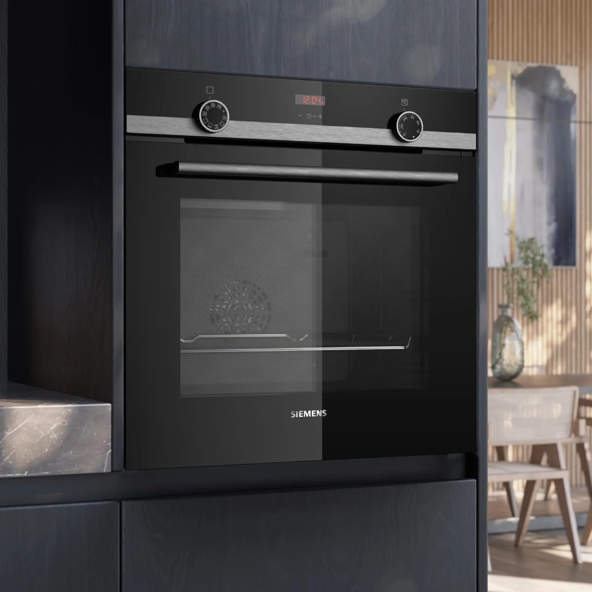 Siemens - Four iQ300, humidClean, perfectCooking 3D, noir, HB514AER4