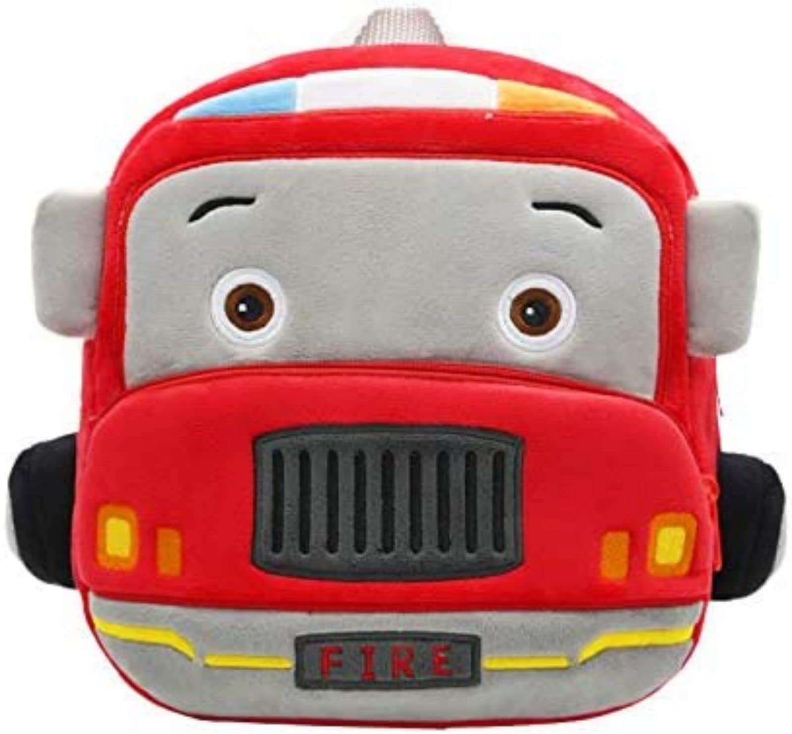 Preschool Toddler Backpack, Car Series, 3D Cartoon Plush Cute Bag, Mini Children Bag Baby Daypack 10" Preschool Book Bag for Baby Girl Boy 2-4 Years