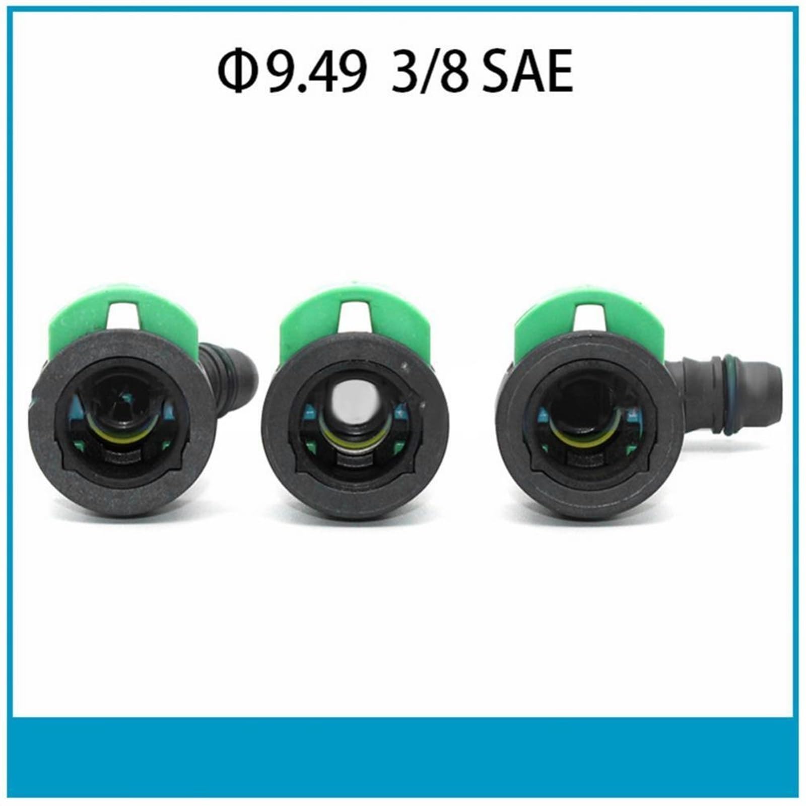 Produktbild von Kraftstoff-Leitungs-Schnellkupplung 9,49/ID8 – Nylon, Für 8mm Nylon- Oder 10mm Gummirohre, 90° Winkel, Schwarz