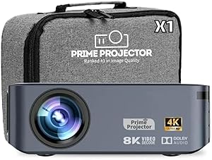 Prime Projector Latest launched X Series X1 Projector |8500 Lumens, 4K Resolution, 5G WiFi, Bluetooth with Android 9.0| 4K OTT Apps | 1 Year Brand Warranty | Fossil Grey