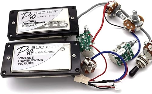 1 juego de pastillas ProBucker Alnico Bridge&Neck con ollas de arnés de cableado profesional e interruptores de 3 vías universales para guitarra