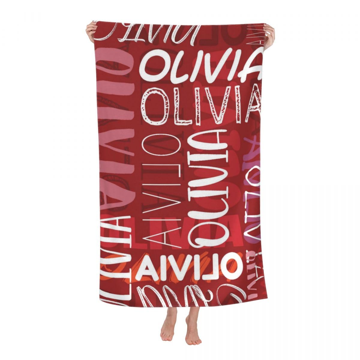 NGGBBDYGB Toddler Girls Custom Beach Towels Personalized Name Cute Towels