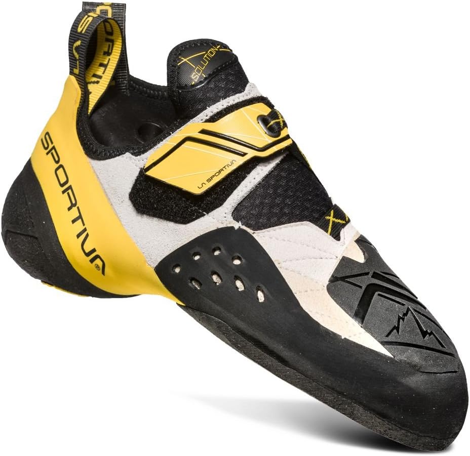 La Sportiva Solution Climbing Shoe - Men's, White/Yellow, 34