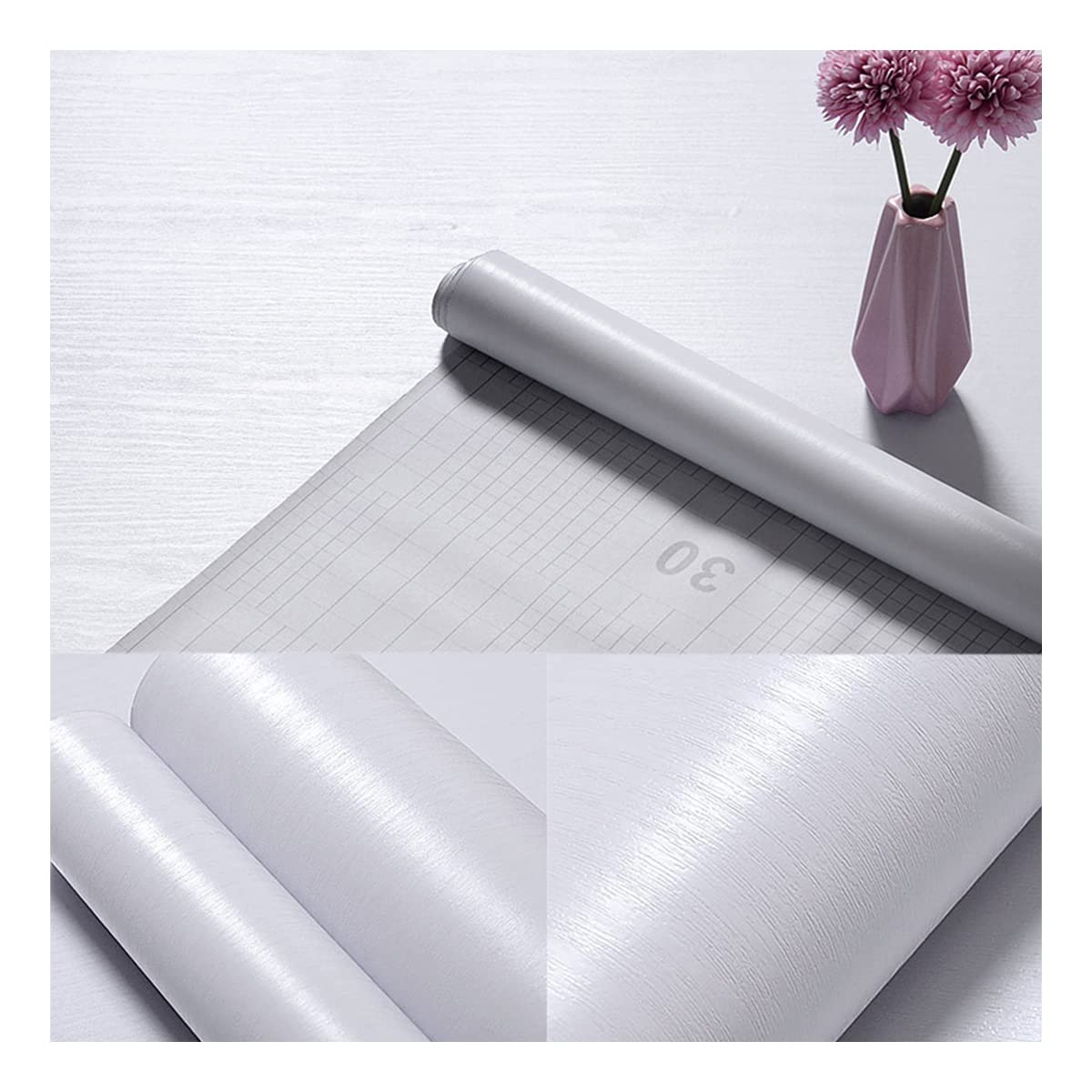 Adesivi per Mobili Autoadesivi Effetto Legno 40 cm x 3m Carta da Parati con Retro Adesivo Pellicola Vinilica a Grana di Legno per Tavolo da Appoggio a Parete