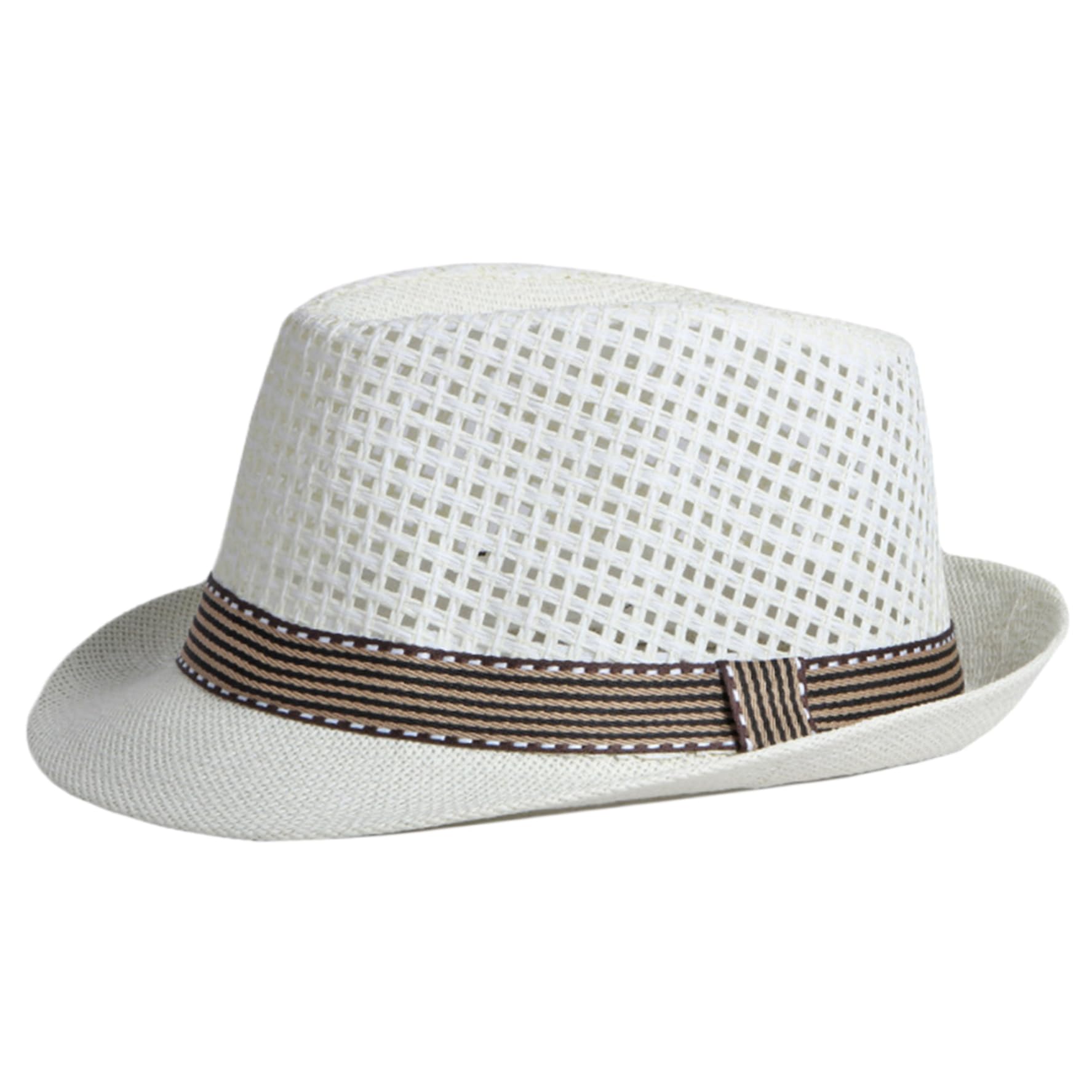 Kubanischer Hut atmungsaktiv strukturierter Stroh Fedora Hüte mit schweißabsorbierendem Liner Rustikal Packbares Fedora-Hüte für Männer, vielseitiges Außenzubehör im Freien für Sommerstrand, Fedora-H