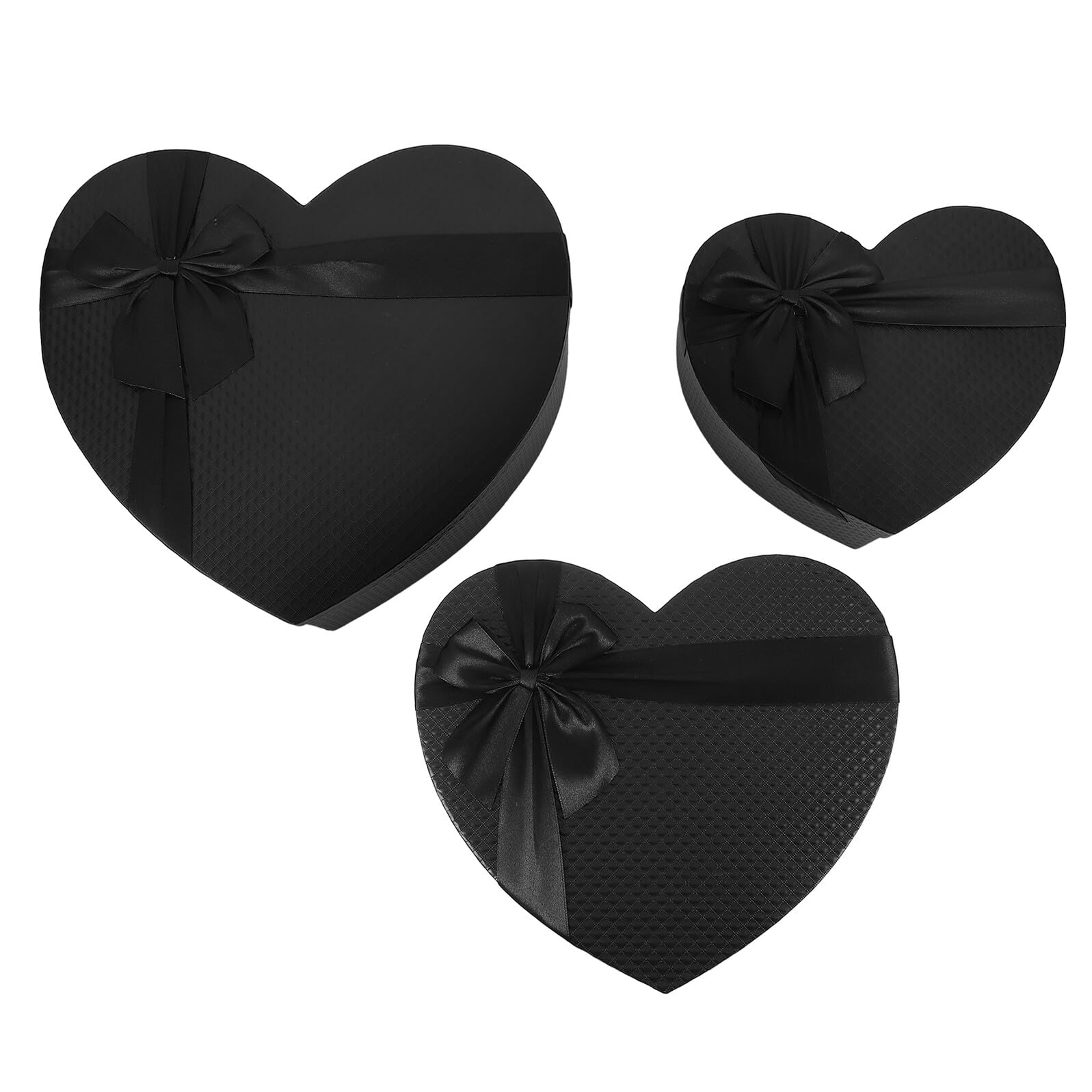 HOODANCOS 3 Stück Pack Herzförmige Geschenkboxen zum Valentinstag Leere Pralinenschachteln aus Robustem Papier Großzügige Verpackungskartons für Blumen Süßigkeiten und Geschenke für Paare
