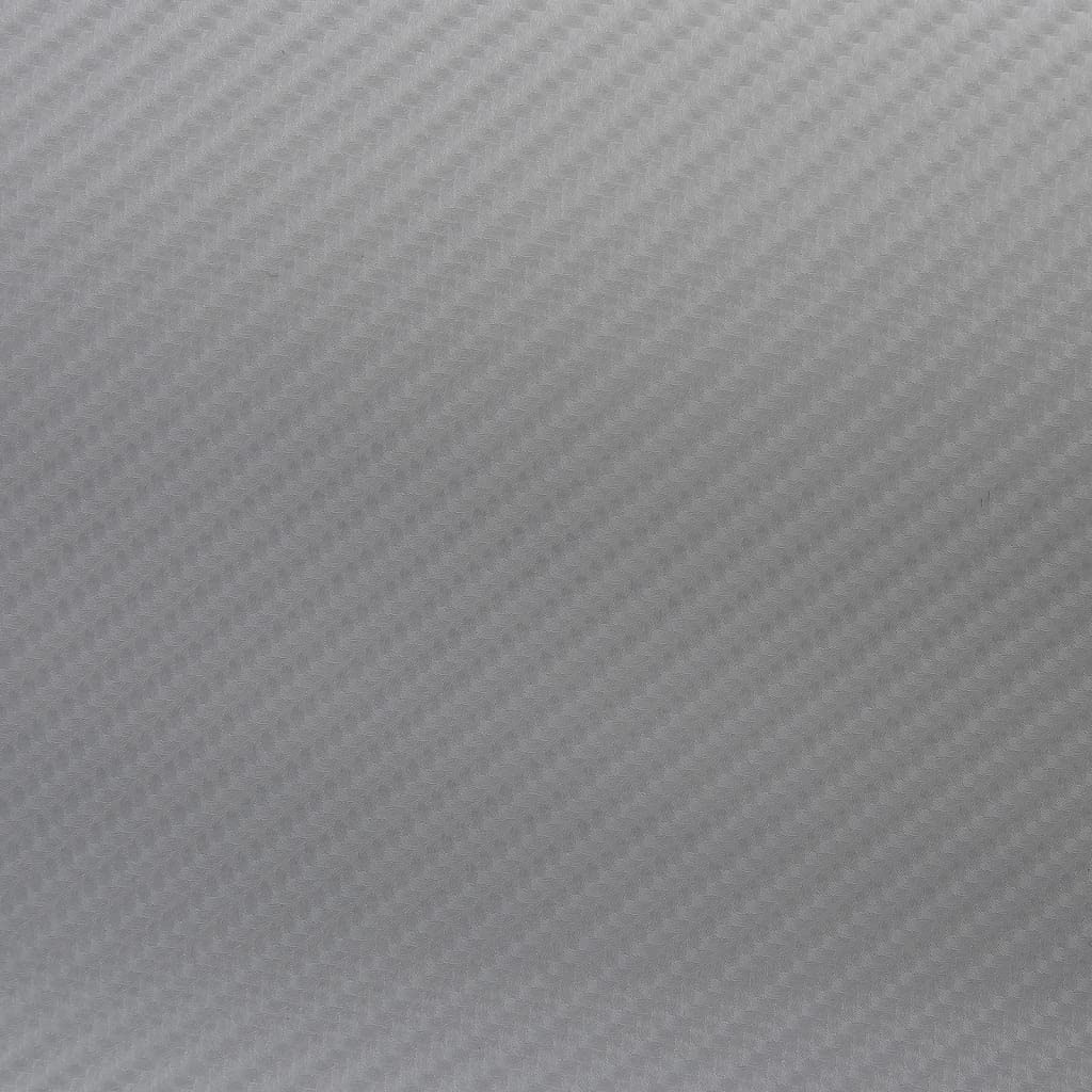 Pellicola per auto, 2 pezzi, 4D, argento, 100 x 150 cm, in PVC, autoadesiva, senza bolle, antigraffio, per carrozzeria, tuning, pellicola decorativa, protezione solare e interni