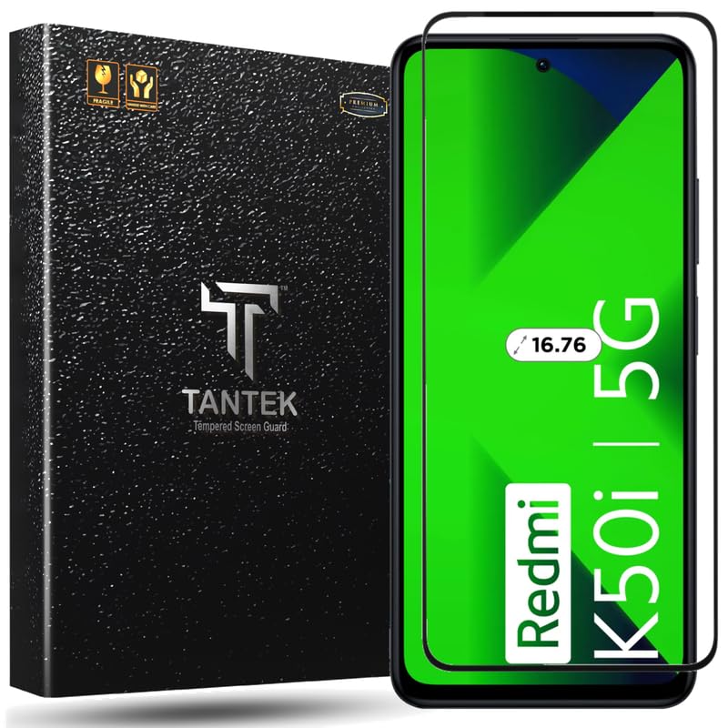 Image of TitanGuard Tempered Glass Screen Protector Guard for Redmi K50i - 9H Hardness, Military Grade, Anti-Static, Easy Installation Kit - 1 PACK