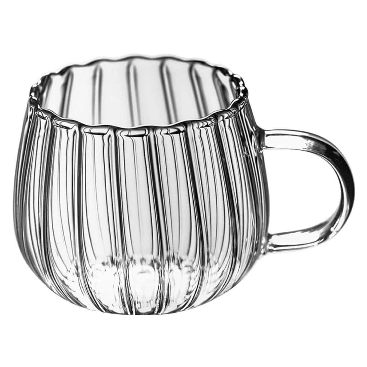 AUTSUPPL Glass Mugs Pumpkin Design Coffee Mug with Handle Juice Container for Home/office