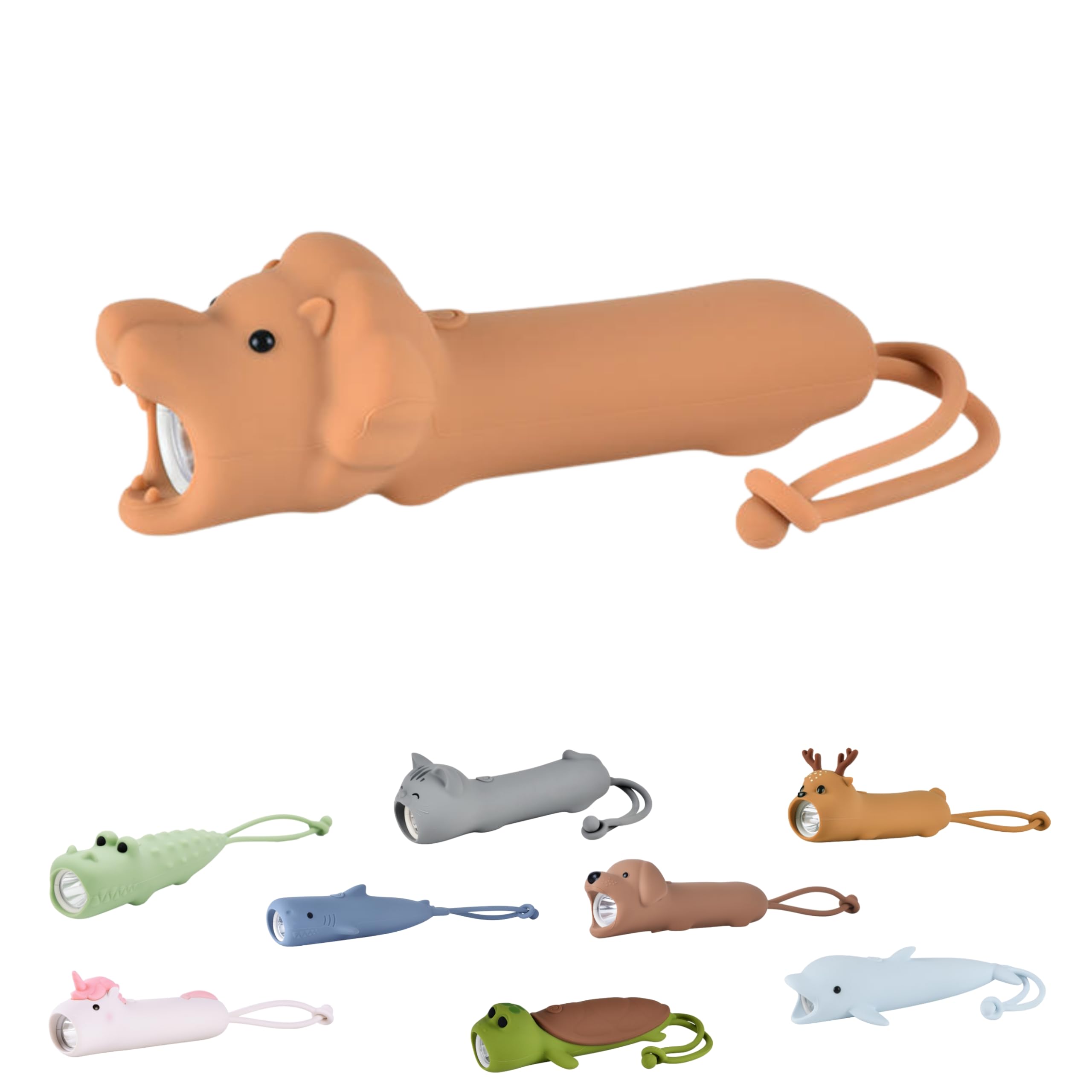 Winkee - Taschenlampe Löwe Lars I Kleine Taschenlampe LED aufladbar I Mit Akku I Ca. 12 Stunden Akkulaufzeit