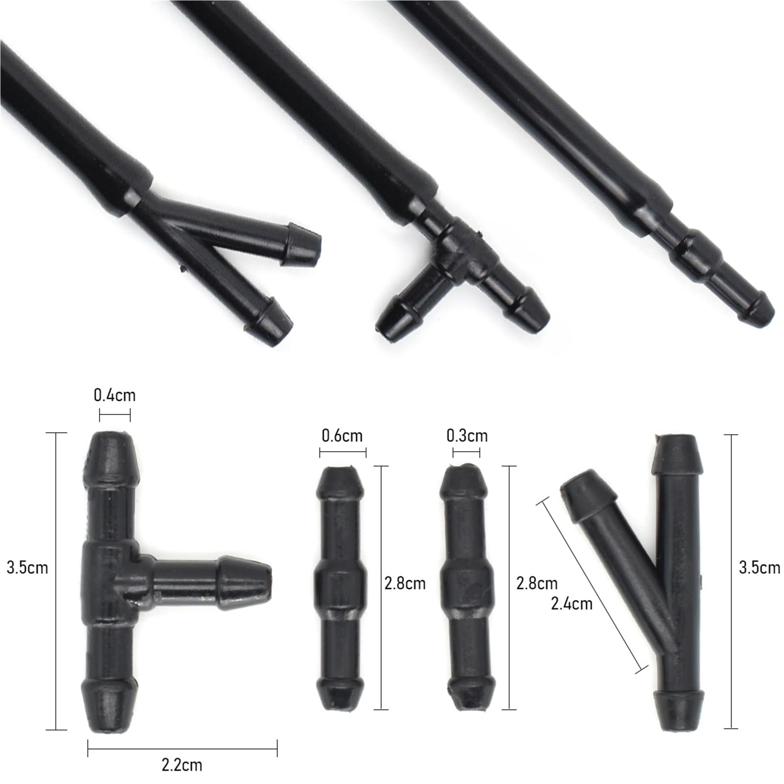 Dysza spryskiwacza przedniej szyby Pasuje do Nissana Navara D22 D40 Silvia 200sx Sentra Przednia wycieraczka Dysza spryskiwacza Zestaw rur spryskiwacza(Nozzle and 2m Hose)
