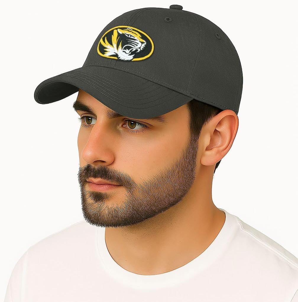 Barnesmith NCAA Adjustable Hat Unisex Adult Relaxed Fit, 100% Cotton, Spirit Logo, One Size Fits All
