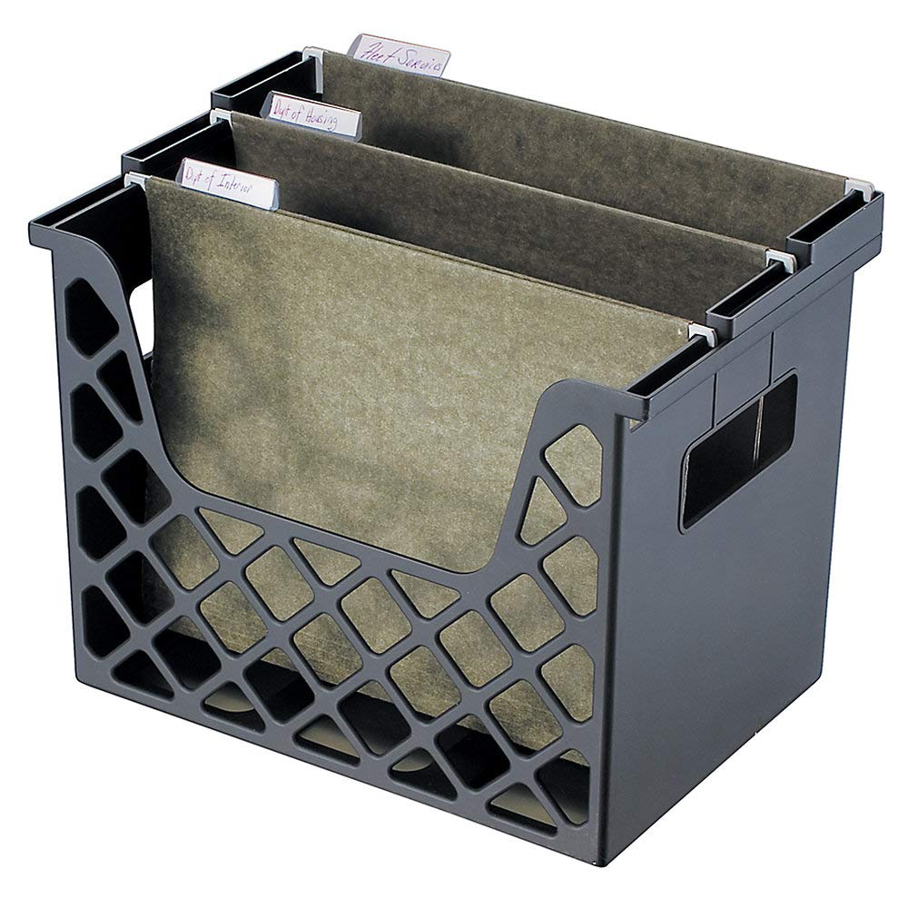 Brenton Studio 30% Recycled Desktop File Organizer, 10 3/4in.H x 13 1/4in.W x 8 5/8in.D, Black, 10413
