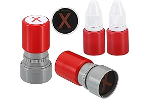 Letter Stamps Self Inking, 2 Pack Character x Alphabet Teacher Stamp