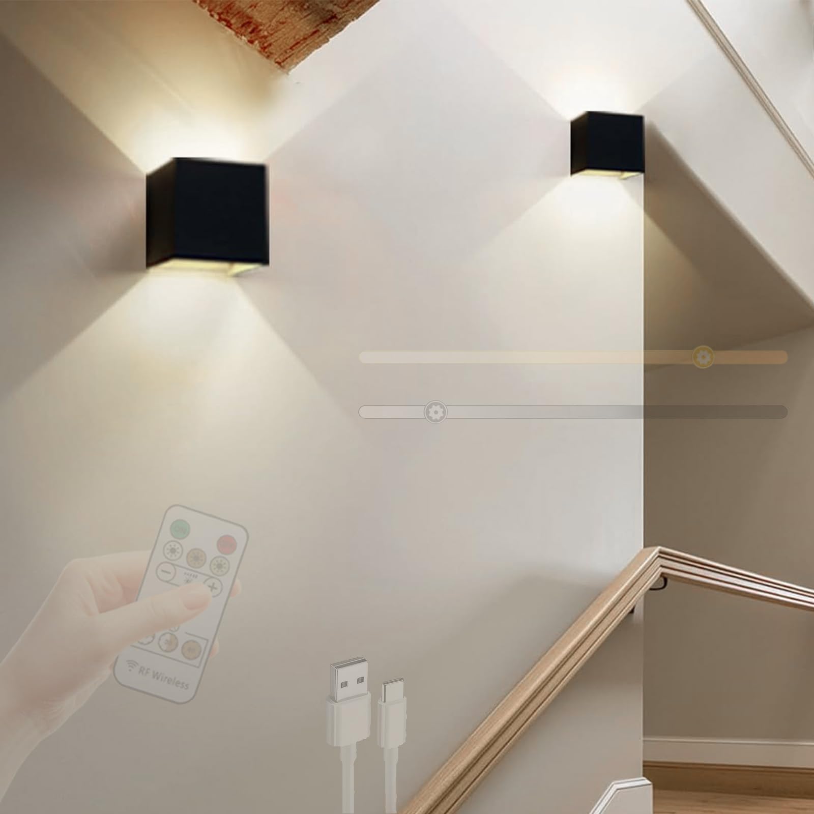 Apliques de pared LED para iluminar con estilo tu dormitorio y pasillo sin cables 8