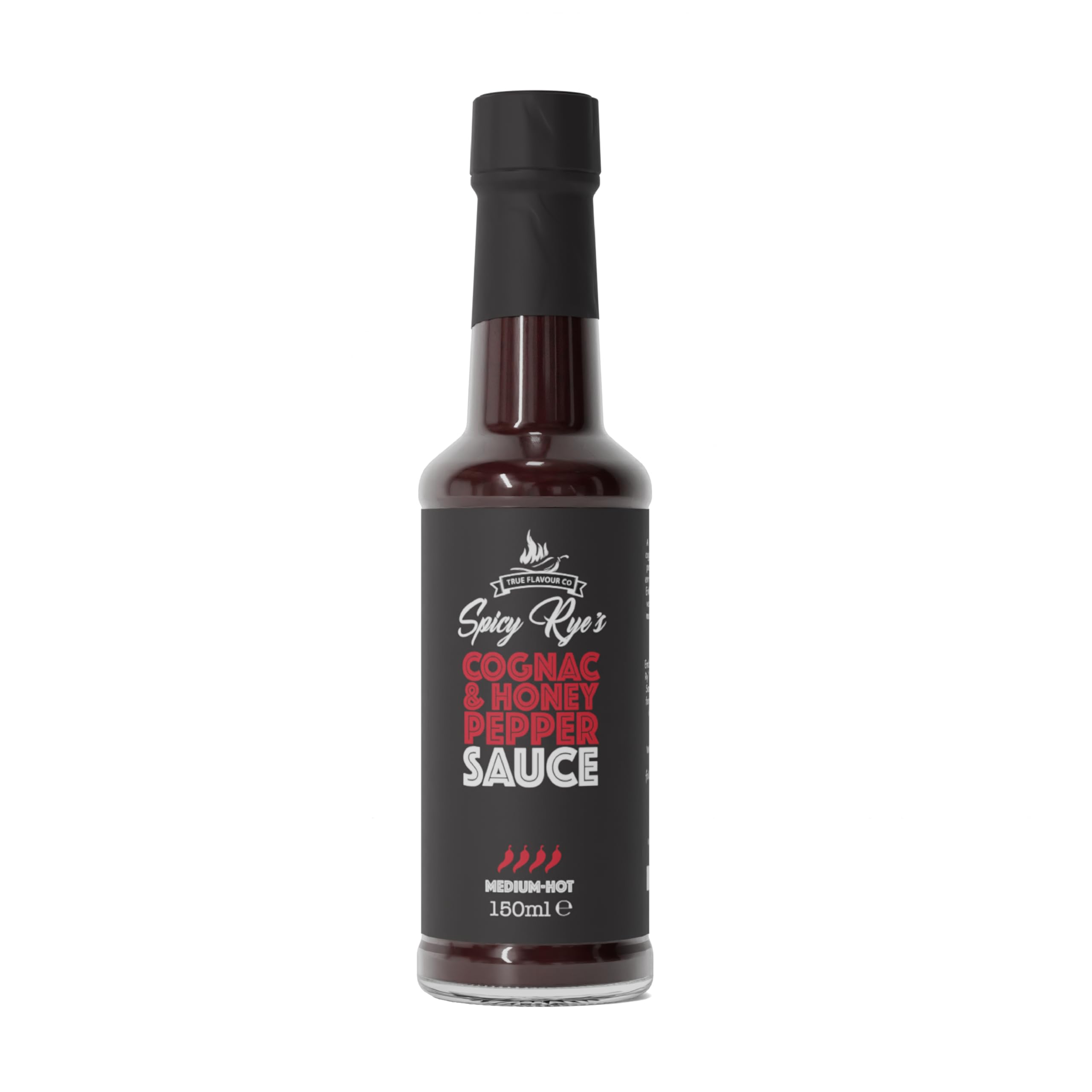 Spicy Rye's Cognac & Honey Pepper Sauce 150ml - Smooth, Sweet & Spicy Hot Sauce with Cognac, Honey, Ghost Peppers and Scotch Bonnet Chillies