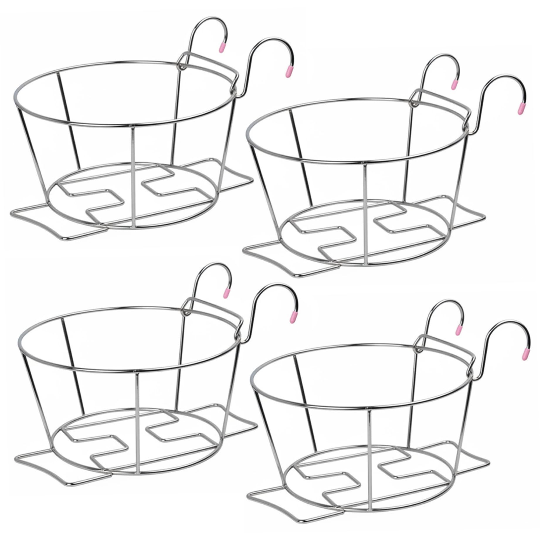Supports pour plantes anti-chute en acier pour jardinière suspendue de balcon