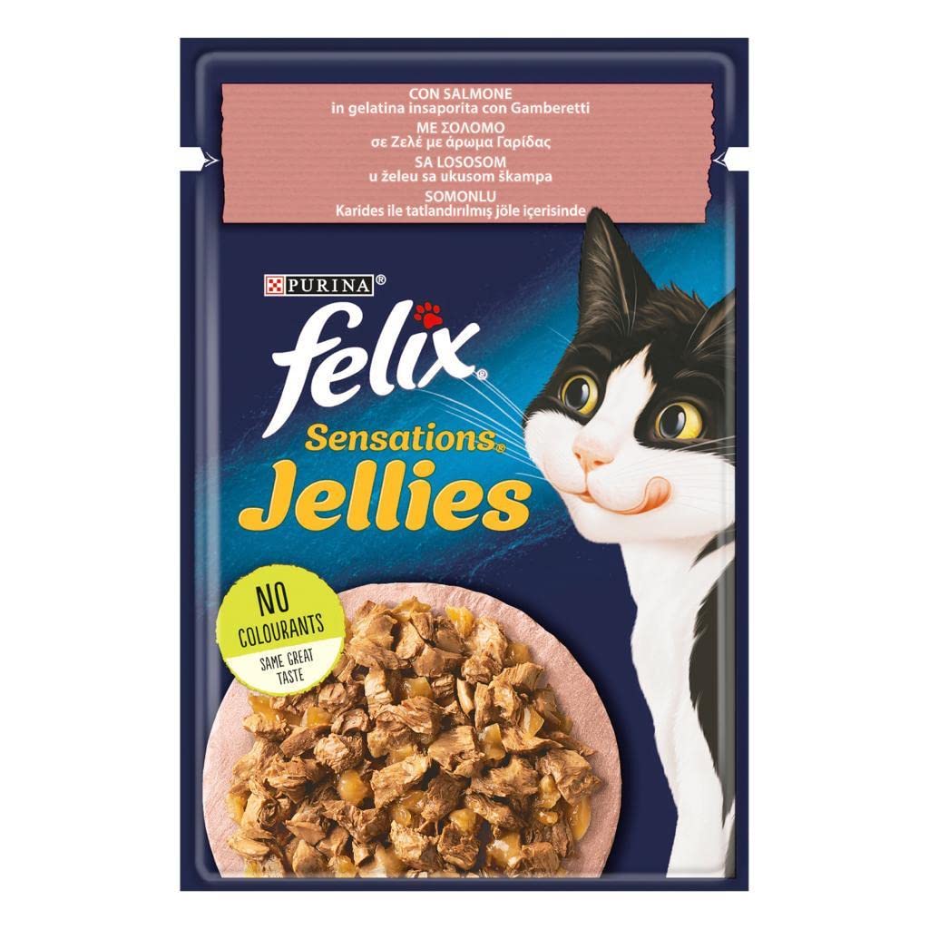 Felix Sensation Somon & Karidesli Kedi Yaş Mama (26 x 85 gr)
