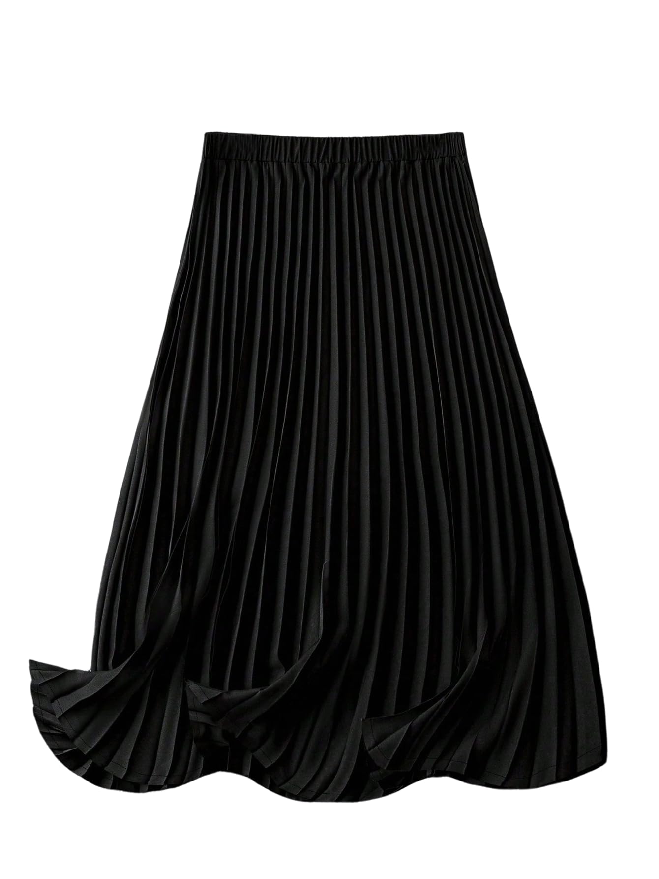 WDIRARA Womens Plus Size Checkered Elastic Waist A Line Flowy Skirt Plaid Flared Midi Skirt