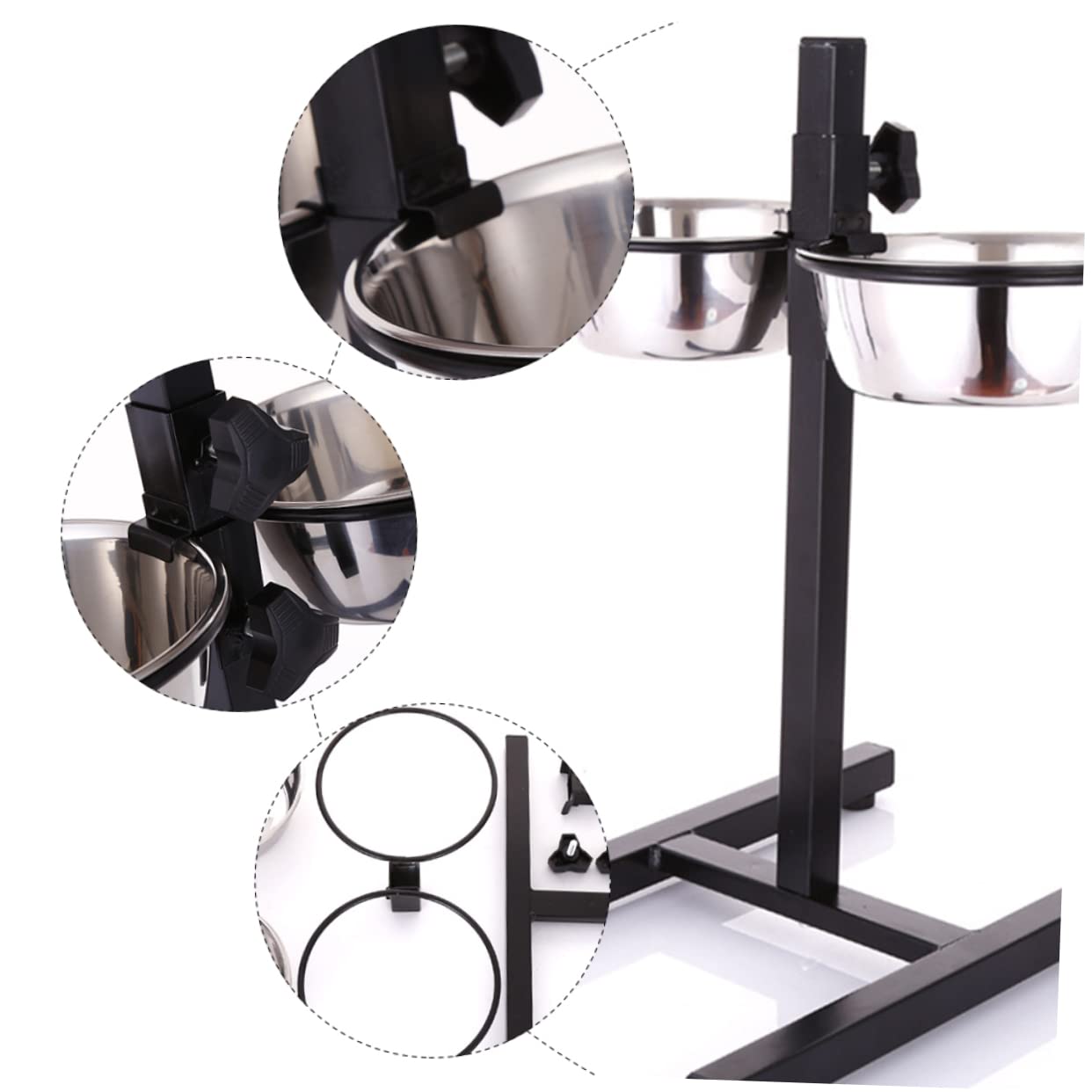 YARNOW Comedero Elevado para Perros de Acero Inoxidable con Ajuste de Nivel y Base Firme para Mascotas