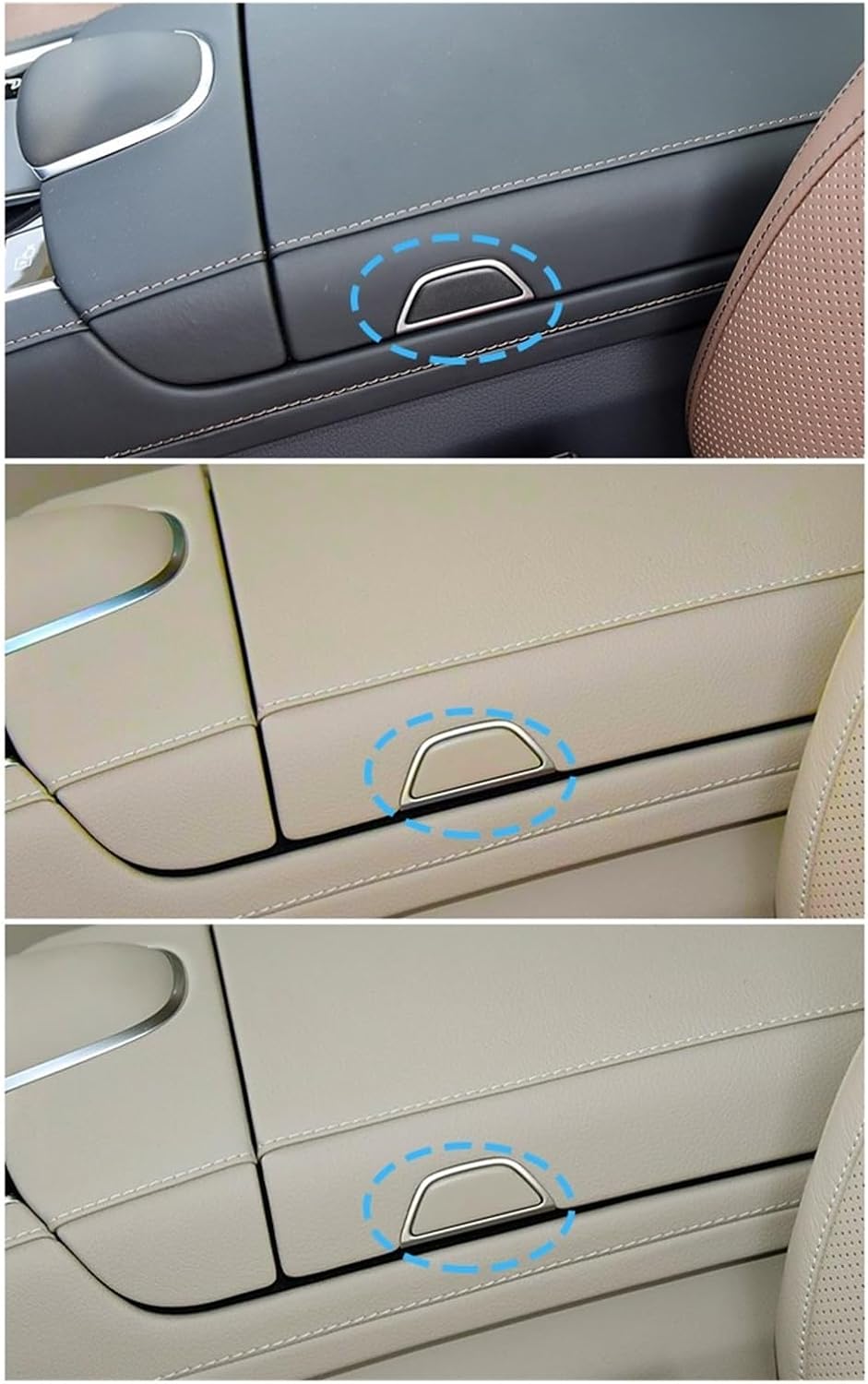 Car Center Console Lid Armrest Box Panel Switch Button Cover Fit for Benz S Class W222 S320 S350 S450 S500 2014-2020(Oyster 1PC)