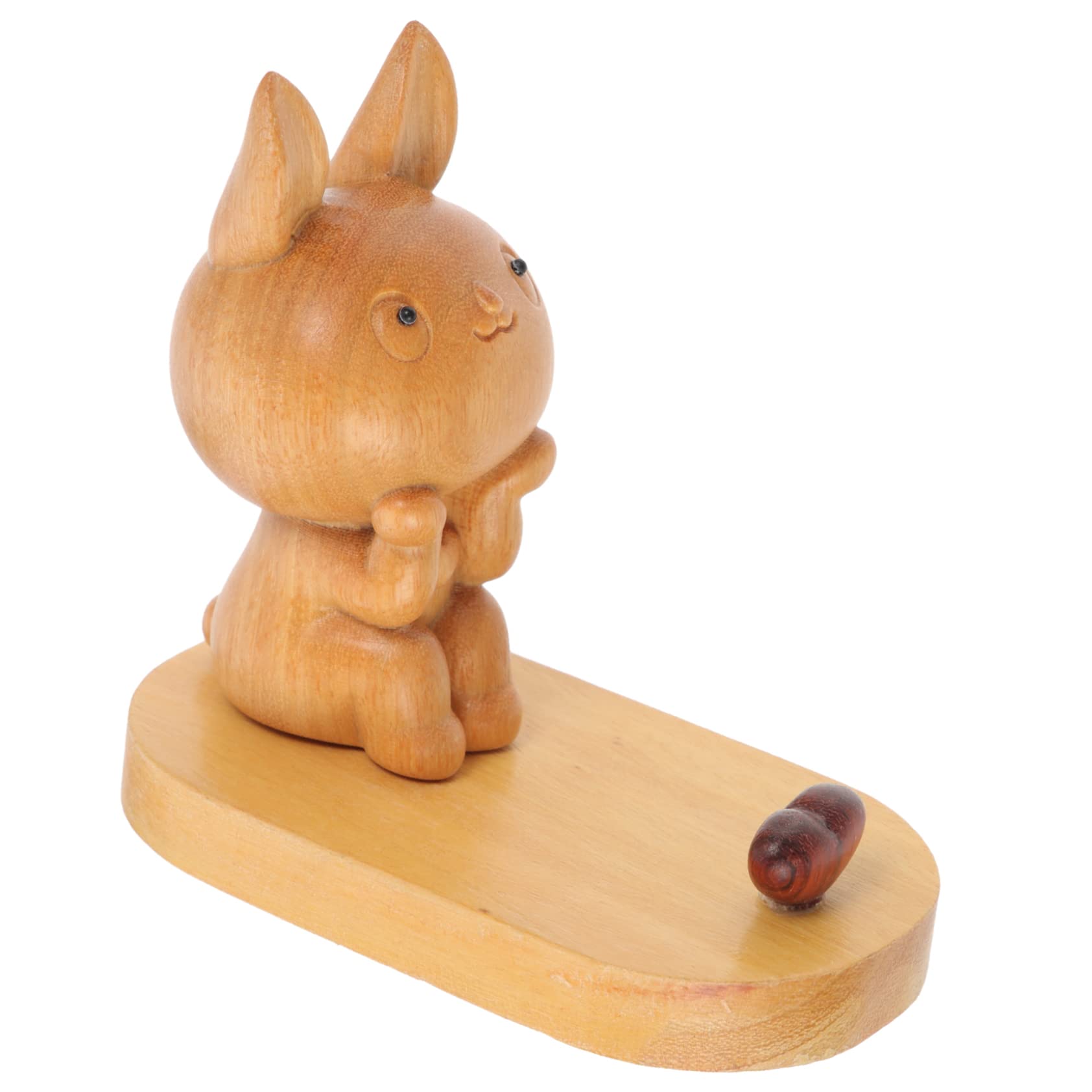 YARNOW 3pièces Support De Téléphone Bois Forme De Lapin Porte Téléphone De Bureau Accessoire Décoratif pour Smartphone Support Stable Et Mignon