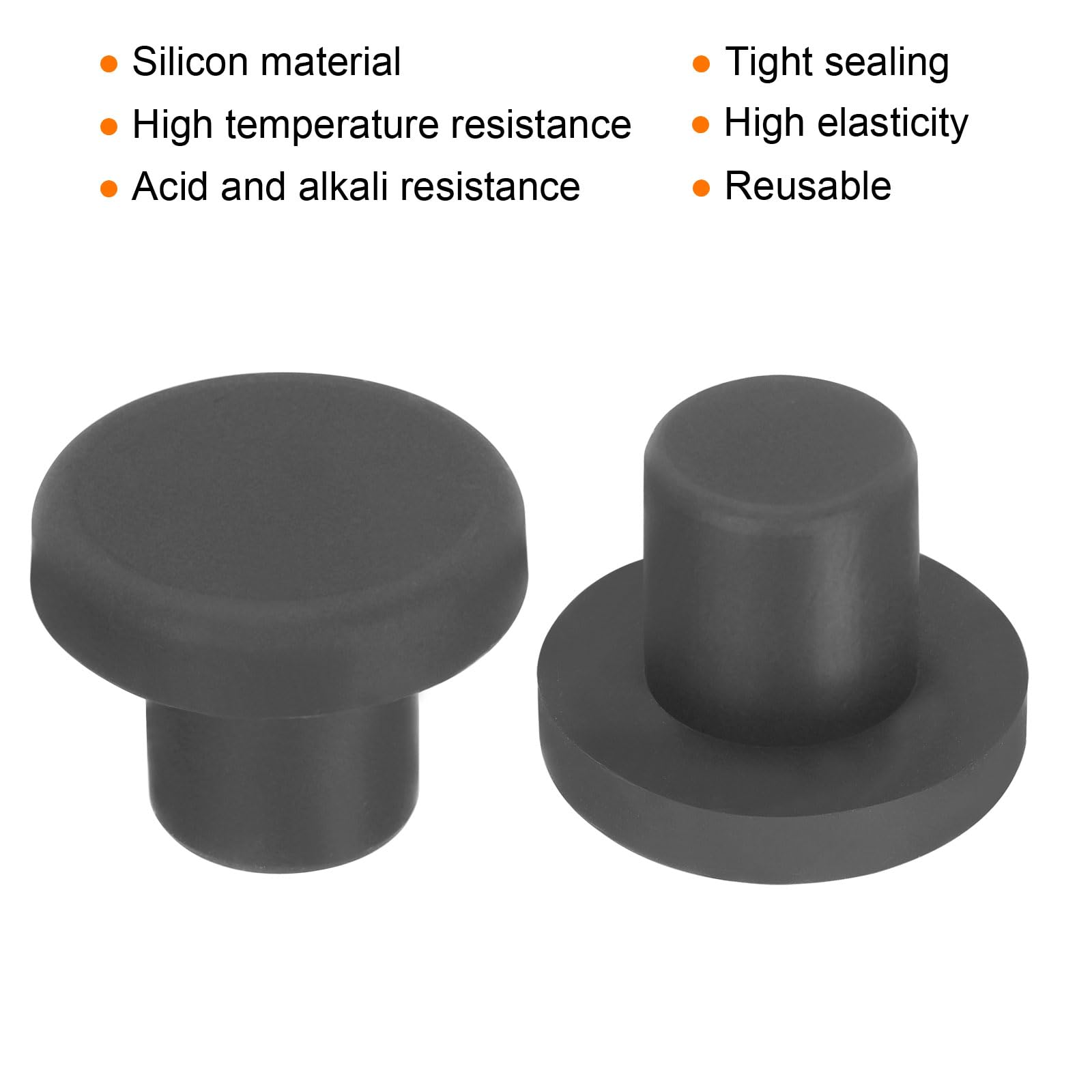 Bouchons Silicone Haute Température T-Forme 35x10x28mm - Lot De 2