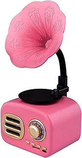 Music Box Retro Bluetooth Speaker,Vintage Turntable Gramophone Shaped Speakers with Aux-in,USB Port for Flash Drive, Phonograph Style for Home Decoration
